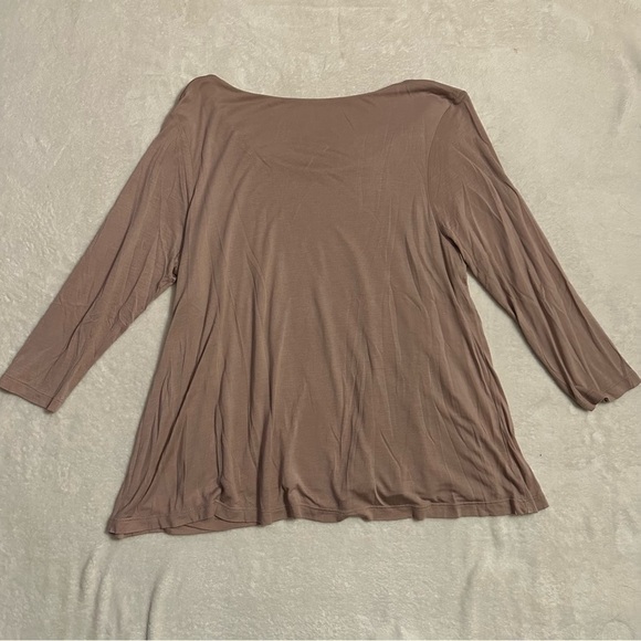 J Jill Pure Jill Rose Pink Supersoft 3/4 Sleeve Elliptical Tee Size Med Petite - Picture 4 of 4